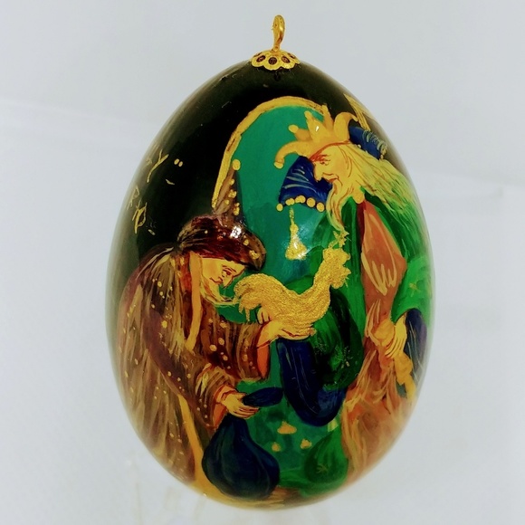 Other - RESERVED - Hand painted NEW Egg Christmas Ornament